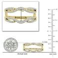 thumbnail image 5 of Dazzlingrock Collection Round White Diamond Women's Wedding Double Guard Ring Band (0.35 ctw, Color I-J, Clarity I1-I2) in 14K Yellow Gold, Size 6, 5 of 6