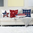 thumbnail image 3 of 4th of July Decorations Pillow Covers, Hwkond 4PC Pillow Set Independence Day Flag Four Piece Set Peach Skin Velvet Print Living Room Sofa Pillowcase Bedroom Cushion, 3 of 5