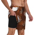thumbnail image 2 of Lsque Sloths Need More Coffee Pattern Mens Swim Trunks- Bathing Suit Compression Liner - Beach Swim Shorts Swimwear - (S-3XL) - Stretch Quick Dry-Large, 2 of 6