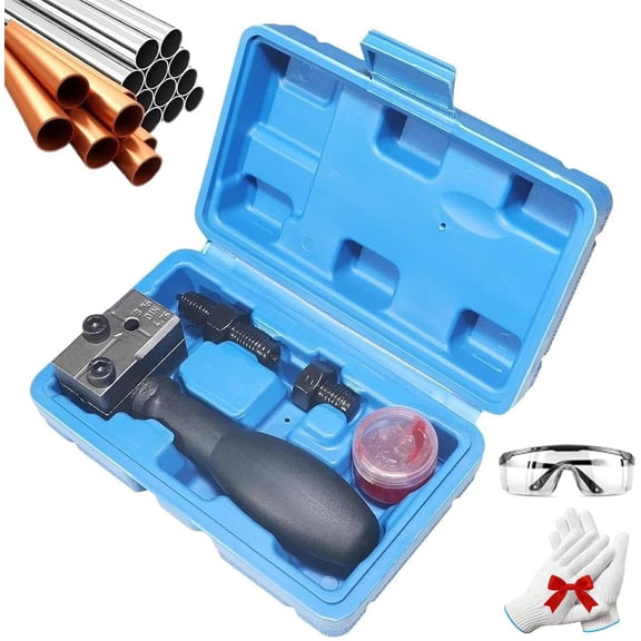 Universal Car Brake Line Flaring Tool Kit, Double Flare Tool for Brake Lines, Complete Professional Flare Tool Set for 3/16" Tubing, Includes Case, Ideal for Automotive Repair Projects (1Set)