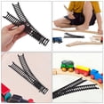 thumbnail image 3 of BRIGHTFUFU 2 pares de accesorios de vías de tren Vías de tren de plástico Modelo de juguete de construcción de ferrocarril Vías de ferrocarril para niño niña Árbol de Navidad Mesa de comedor Negro, 3 of 7