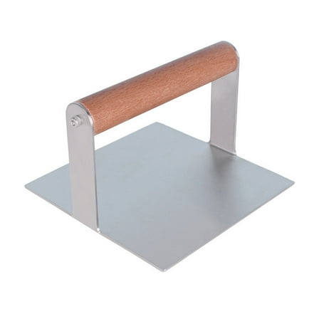 CIMAXIC Meat Pressing Tool Patty Presser 304 Stainless Steel Silver 1Pack Kitchen Accessory