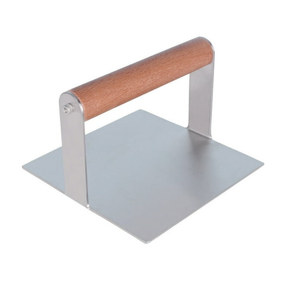 CIMAXIC Meat Pressing Tool Patty Presser 304 Stainless Steel Silver 1Pack Kitchen Accessory