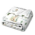 Personalized Cactus Baby Blanket Custom Monogrammed Receiving Blankets