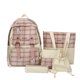 thumbnail image 1 of Bolsa 5 unids/set mochila de mujer moda lindo de escuela a cuadros para vacaciones (rosa) Ehuebsd Para Estrenar, 1 of 9