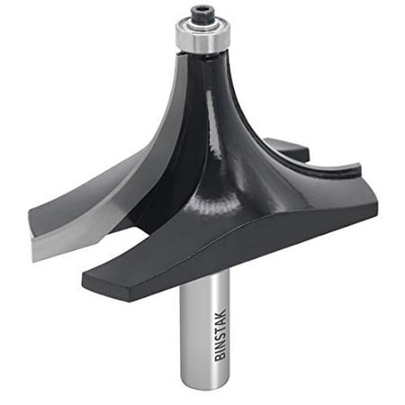 

1-1/2 Radius Roundover Router Bit 1/2 Shank Bead Rounding Over Edging Bit by BINSTAK