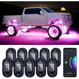 Newest Q1 RGBW LED Rock Lights - 12 Pods Neon LED Light Kit for Truck