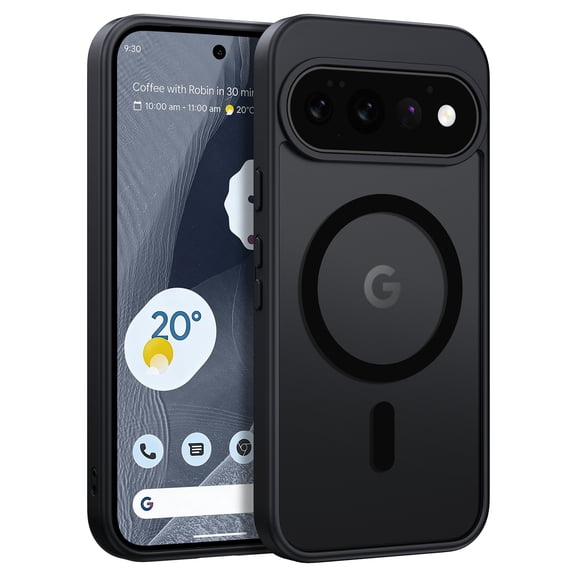 BENTOBEN Google Pixel 11 Pro XL Case 6.8 Inch, Magnetic Mag-Safe Compatible Slim Shockproof Protective Phone Cover, Translucent Matte Black