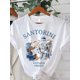 thumbnail image 1 of Santorini Print Crew Neck T-shirt, Short Sleeve Casual Top For Summer & Spring, Women's Clothing, 1 of 6