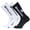 White/Black, variant on 3 Packs Sports Socks Athletic Stockings Anti-slip Quick Dry Football Soccer Socks For Basketball Hockey Running Cycling Mountaineering Marathons (Black/White, 10 inches / 25.4 cm)
