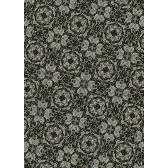 Ahgly Company Machine Washable Indoor Rectangle Transitional Sage Green Area Rugs, 5' x 8'