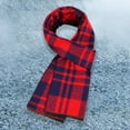 thumbnail image 2 of Mifelio Scarf for Men Winter Mens Fashion Warm Long Soft Plaid All Matching Scarf Mens Scarf Red, 2 of 2
