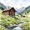 Streamside Cabin01, variant on Watercolor Mountain Wildflower Framed Wall Art, Solid Wood Frame Hiking Trail Nature Landscape Print, Scenic Outdoor Artwork for Living Room Bedroom, 12x16in
