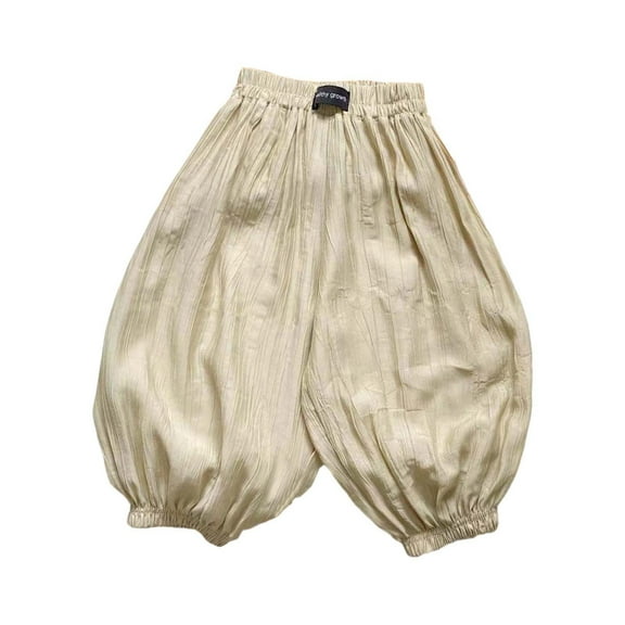 Curuila Toddler Infant Boys Pants Breathable Casual Elastic Waist Solid Color Loose Fit Jogger Trousers With Elastic Cuff White Size 18-24 Months