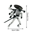 thumbnail image 2 of 3D Printed Titan Robot Mobile Doll Set - Posable 8-Arm Hero Action Figure Black - Desktop Decoration Suitable for Collectors and Artistic Display Models, 2 of 6
