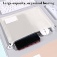 thumbnail image 4 of Qiopertar A4 Zipper File Bag, Large Capacity Waterproof Document Organizer for Office, Plastic Storage Folder for Business Card Receipts, 4 of 6