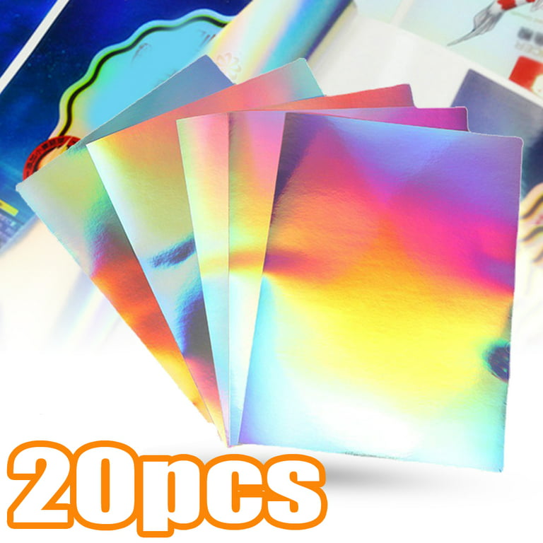 Travelwant 20pcs Constantly Crafting Premium Printable, Holographic Sticker  Paper A4 Size Printable Vinyl Sticker Paper Rainbow Vinyl Sticker Paper