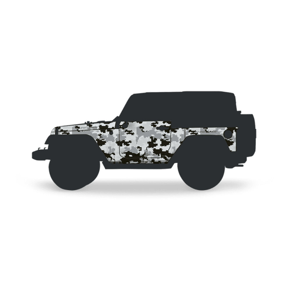 Rhinohide Jeep Wrangler JK 2x4 2-Door Magnetic Body Armor Panels, Digital  Camo 