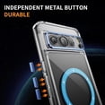 thumbnail image 3 of for Google Pixel 8 Pro Case 6.7" 2023,Tough Clear Protective Shockproof Slim Phone Case [Compatible with Magsafe] [Non-Yellowing] [10 FT  Grade Drop Protection] Clear（Blue）, 3 of 9