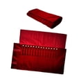 thumbnail image 3 of Organizador de joyas y collares, bolsa enrollable, portátil, con forro suave, estuche de viaje para joyas. Rojo, 3 of 9