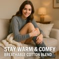 thumbnail image 3 of Women's Extra Long Knee High Slouch Scrunch Socks Cotton Blend 28 Colors Pack of 6, Fits 5-10 - Gray, 3 of 8