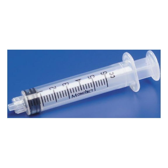 Monoject Rigid Pack General Purpose Syringe with Luer Lock Tip, 6 mL, 50 Count