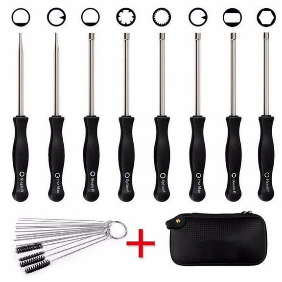 Carburetor Adjustment Tool Set 8 Pcs-up Adjusting Engine 2 Cycle Screwdrive Marked with tool type on the handle, easy to recognize