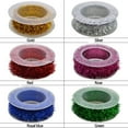 thumbnail image 4 of 6 Rolls Metallic Glitter Ribbons Christmas Tinsel Garland for Holiday Wedding Birthday Party Decoration Gift Wrapping, 4 of 7