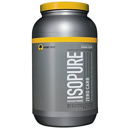 - Isopure Zero Carb Protein Powder, Banana Cream, 50g Protein, 3 Lb