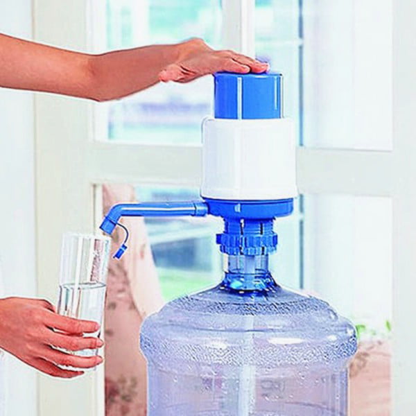 bouteille de l'eau potable Bureau Water Hand  Pompe Accueil Bleu blanc E6O7 