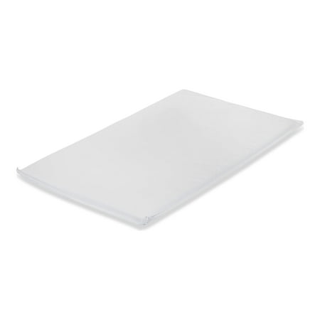 LA Baby Rectangular Waterproof Cradle Mattress Pad 1" with Easy to Clean Cover, White