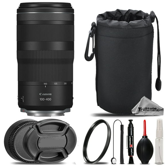 Canon RF 100-400mm f/5.6-8 IS USM Lens   UV Filter    Hood   Lens Pouch- Basic Kit (International Version)