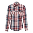 thumbnail image 1 of Burnside Womens Long Sleeve Plaid Shirt, 3XL, Red, 1 of 2