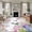 White, variant on 5'x8' Area Rugs, Watercolor Flowers Indoor Outdoor Area Rug for Living Room Bedroom, Spring Hummingbird Butterflly Floral Washable Bathroom Rugs Kitchen Floor Carpet Mats Home Decor Aesthetic
