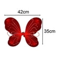 thumbnail image 3 of Butterfly Enfant Costume Butterfly pour Bal Masqué Fête Carnavals Rouge, 3 of 10