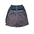 thumbnail image 2 of 247 Frenzy Men's Essentials Knocker PACK OF 3 Cotton Blend Plaid Single Button Fly Boxers , Size 3XL, 2 of 5