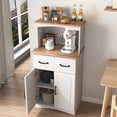 thumbnail image 2 of Vertical Design White MDF Kitchen Cabinet | Ideal for Compact Kitchens | Offers 3 - level Adjustable Shelf, 2 of 6