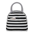 thumbnail image 1 of Fotbe Black And White Stripes Bolsa de Almuerzo con Estampado, Lonchera Aislada, Contenedor de Comida Reutilizable Tipo Cooler a Prueba de Fugas, 1 of 6