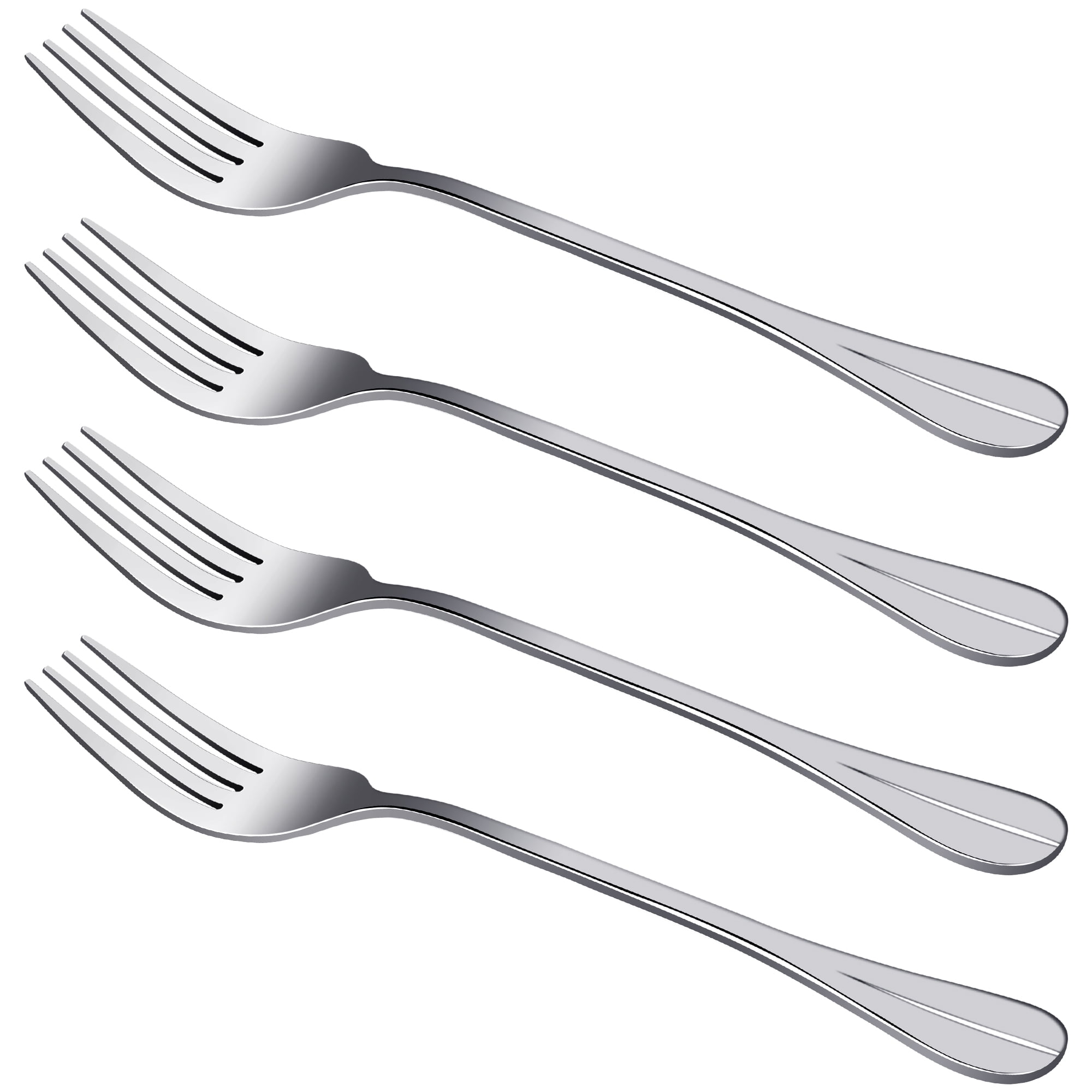 Unique Bargains Dinner Forks Set of 4 Stainless Steel Forks 7.3 Inches