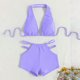 thumbnail image 4 of Trajes de baño para mujer, moda casual para mujer, color sólido, estilo cuello, traje de baño, bikini, traje de baño para mujer, trajes de baño para mujer, traje de baño para mujer, trajes de baño de, 4 of 6