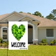 thumbnail image 2 of Amhnf Welcome Clover Heart Garden Flag For Home Outdoor Garden Yard Decor 12x18 inch, 2 of 5