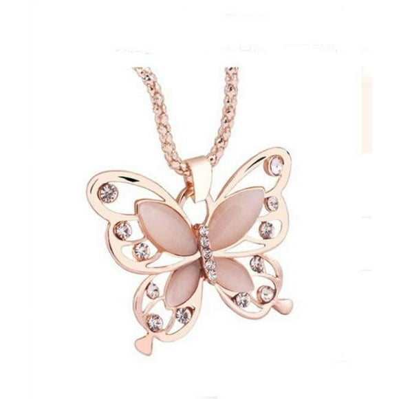 FcBaudy Necklace for Women, Jewelry for Women, Women's Jewelry Fashion Womens Lady Rose Gold Opal Pendant Necklace Sweater Chain Hot Necklace