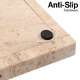 thumbnail image 2 of happimess Luxe Stone 12" x 6" Classic Minimalist Rectangular Marble Bathroom Countertop Tray, Travertine, TRY4001A, 2 of 5