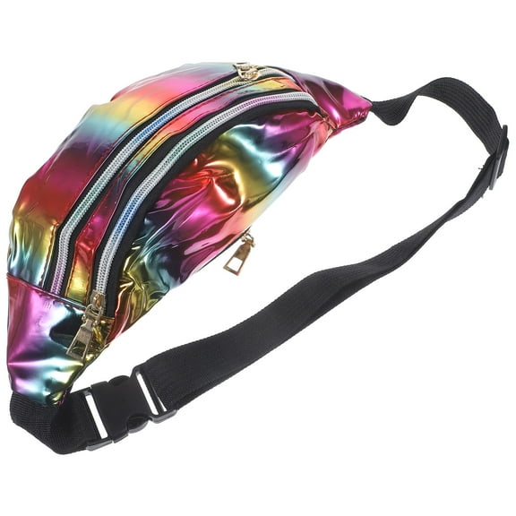 Hemoton 1PC Waterproof Fanny Pack Chic Casual Zipper Waist Bag for Traveling Outdoor Sports (Colorful)