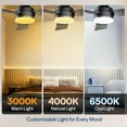 thumbnail image 4 of SPECSTAR Ceiling Fans with Lights, 42 inch Low Profile Ceiling Fan with Light and Remote, Flush Mount Black Ceiling Fan for Bedroom, 6+1 Speeds, 3CCT, Dimmable, Timer, Quiet Reversible DC Motor, 4 of 8