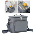 thumbnail image 4 of Aislamiento térmico con bolsillo frontal con correa para el hombro, duradero para y adultos Gris Zulema Bolsas de almuerzo con aislamiento, 4 of 8