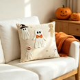 thumbnail image 6 of Halloween Pillow Covers 16x16 Inch, Cute Ghost Printed Throw Pillow Case with Linen Texture, Decorative Cushion Cover for Couch Sofa Home Fall Decor, 6 of 9