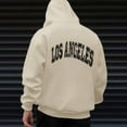 thumbnail image 5 of Vedolay Mens Zip Up Hoodie 2023 Graphic Crewneck Sweatshirt Beige,XL, 5 of 5