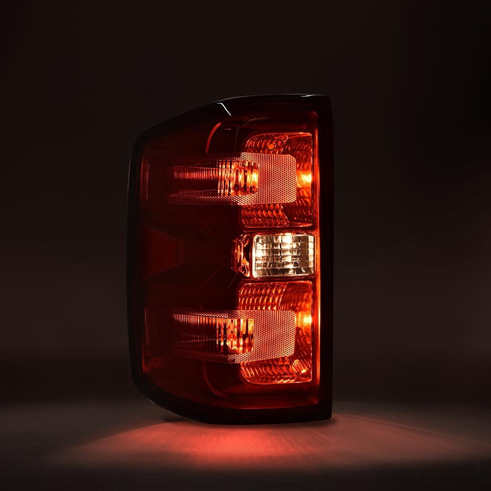 PIT66 LED Tail Lights Assembly, Fit for 2014-2019 Chevrolet Chevy Silverado/2015-2019 GMC Sierra Tail Lamp Brake Lamp W/ Wiring Harness Driver and Passenger Side Red Lens