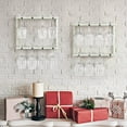 thumbnail image 7 of 2 Tier Wall Mounted Wood Wine Glass Holder Rack, Set of 2, Gray Green, 7 of 7